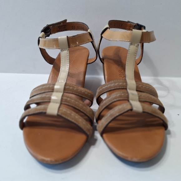 Paul Green Classic Designer Tan Phoenix Leather Quiet Luxury Wedge Shoes Size 5 - Picture 10 of 13